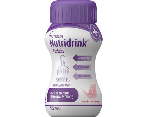 Дитяча суміш Nutricia Nutridrink Protein Strawberry 4 шт х 125 мл (8716900565380)