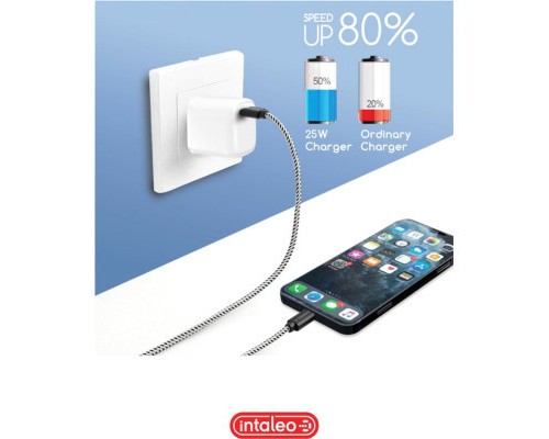 Зарядний пристрій Intaleo TCGQPD125 1хType-C 3A/25W QC/PD3.0 (1283126538827)