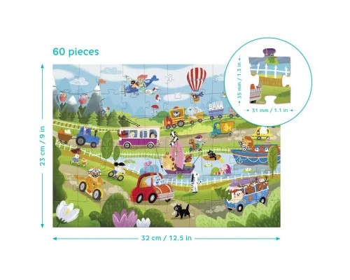 Пазл DoDo Віммельпазл Диво-транспорт, 60 елементів (300561)