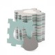 Дитячий килимок Kinderkraft Luno Shapes Mint 30 елементів (5902533919321)