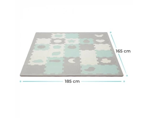 Дитячий килимок Kinderkraft Luno Shapes Mint 30 елементів (5902533919321) Дитячий килимок Kinderkraft Luno Shapes Mint 30 елементів (5902533919321)