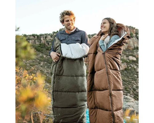 Спальний мішок Naturehike U150 NH20MSD07 Brown Right (6927595764381-R)