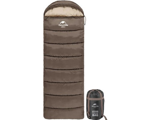 Спальний мішок Naturehike U150 NH20MSD07 Brown Right (6927595764381-R)