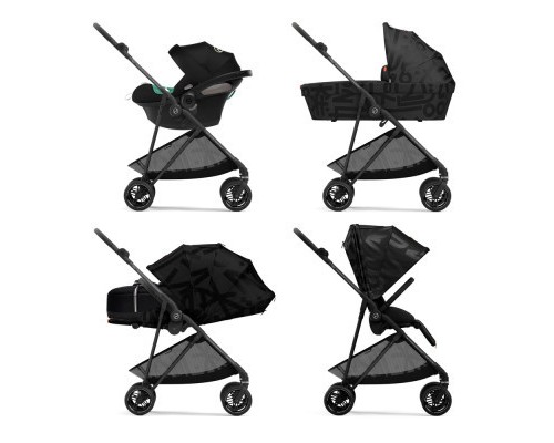 Коляска Cybex Коляска Melio Real Black (з бампером) (522002631)