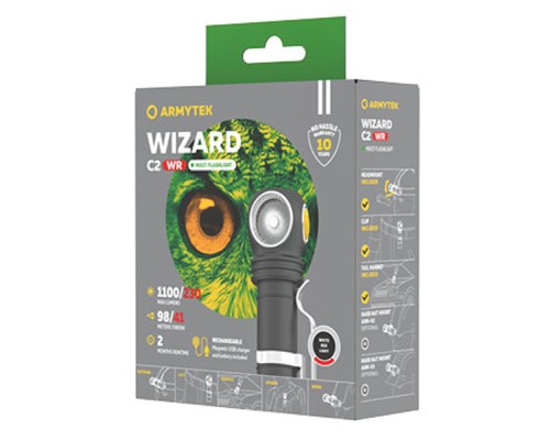 Ліхтар Armytek Wizard C2 WR Marnet USB Red/White (F06901C)