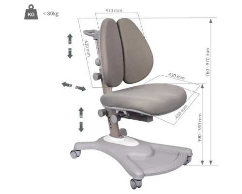 Дитяче крісло FunDesk Fortuna Grey