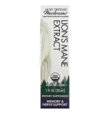 Трави Fungi Perfecti Їжачок гребінчастий, екстракт у краплях, Lion's Mane Extract, 30 мл (FPI-05161)