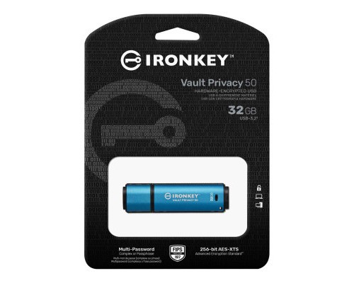 USB флеш накопичувач Kingston 32GB IronKey Vault Privacy 50 USB 3.2 (IKVP50/32GB) 