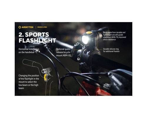 Ліхтар Armytek Prime C1 Pro Marnet USB White (F07901C)