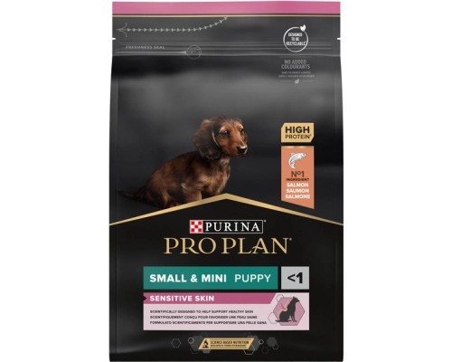Сухий корм для собак Purina Pro Plan Small&Mini Puppy Sensitive Skin з лососем 3 кг (7613035123809)
