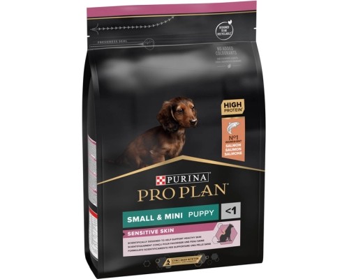 Сухий корм для собак Purina Pro Plan Small&Mini Puppy Sensitive Skin з лососем 3 кг (7613035123809)