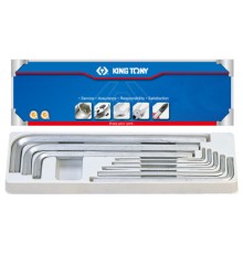 Ключ KING TONY шестигранний 8 шт. екстрадовгий Г-подібний 1/8 - 9/16