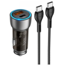 Зарядний пристрій HOCO N28 USB-A/Type-C Brown (6931474782762)