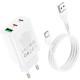 Зарядний пристрій HOCO C99A charger set (Type-C) White (6931474767585)