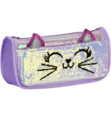 Пенал Cool For School 2 відділення з блискітками Блакитний (CF6706-blue)