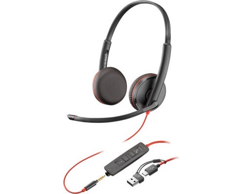 Навушники Poly Blackwire 3225 USB-A/C/+ 3.5mm (8X229AA)