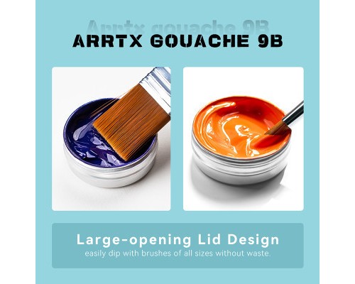 Гуашеві фарби Arrtx 9B, 9 кольорів (LC302925)