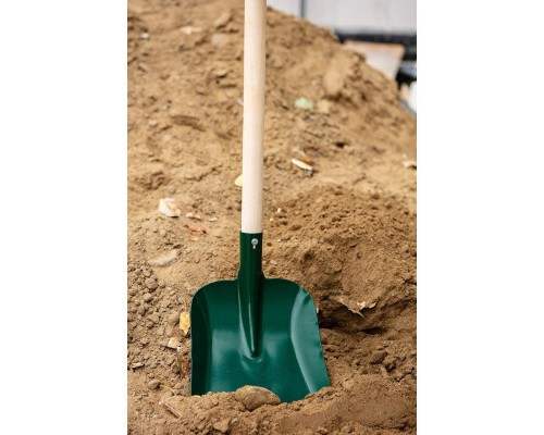 Лопата Verto совкова, руків'я дерев'яне, 120см, 1.8кг (15G019)