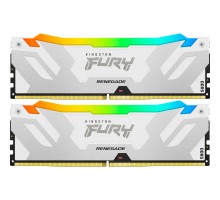 Модуль пам'яті для комп'ютера DDR5 32GB (2x16GB) 8000 MHz Renegade RGB White XMP Kingston Fury (ex.HyperX) (KF580C38RWAK2-32)