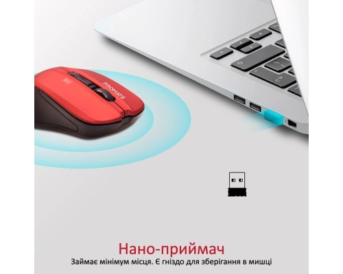 Мишка Promate Contour Wireless Red (contour.red)
