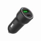 Зарядний пристрій Gembird 1xUSB-A (18W QC3.0) + 1xUSB-C (20W PD) black (TA-UC-A2PDQC20-CAR-01)