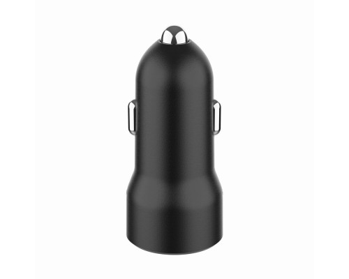 Зарядний пристрій Gembird 1xUSB-A (18W QC3.0) + 1xUSB-C (20W PD) black (TA-UC-A2PDQC20-CAR-01)