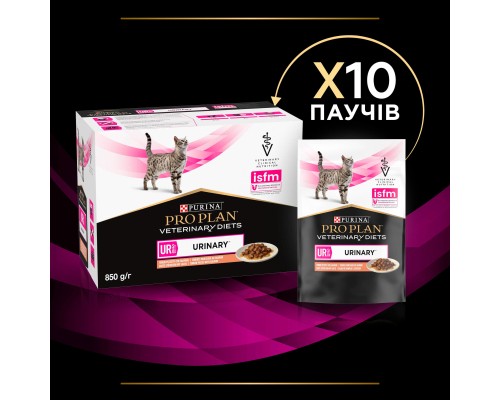Вологий корм для кішок Purina Pro Plan Veterinary Diets UR ST/OX Urinary З лососем 10 x 85 г (8445290093851) Вологий корм для кішок Purina Pro Plan Veterinary Diets UR ST/OX Urinary З лососем 10 x 85 г (8445290093851)