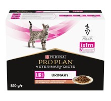 Вологий корм для кішок Purina Pro Plan Veterinary Diets UR ST/OX Urinary З лососем 10 x 85 г (8445290093851)