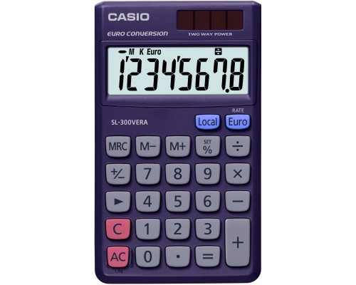 Калькулятор Casio SL-300VERA-WA-EP, темно-синій (CALC-CAS-SL-300VERA)