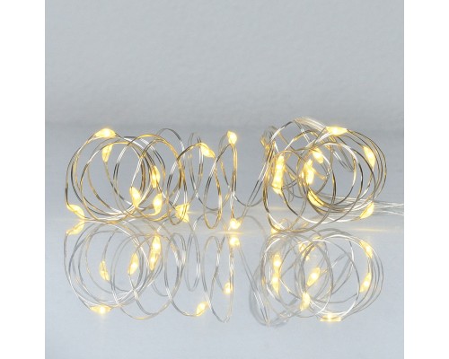Гірлянда YES! Fun Нитка на мідному дроті 20 LED Жовта 2 м Статична На батарейках (975023)