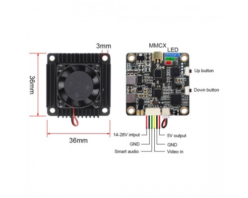 Відеопередавач (VTX) AKK Ultra Long Range All Channels 3W 5.8GHz 96CH Low Band (TX3000AC96)