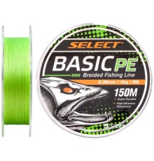 Шнур Select Basic PE 150m Light Green 0.08mm 8lb/4kg (1870.18.11)