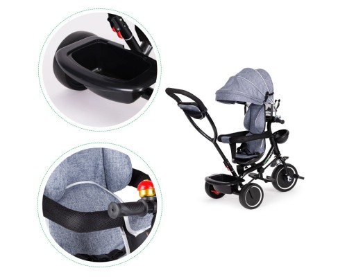 Дитячий велосипед Ecotoys Comfort З поворотним сидінням Grey (JM-066-9 GREY)