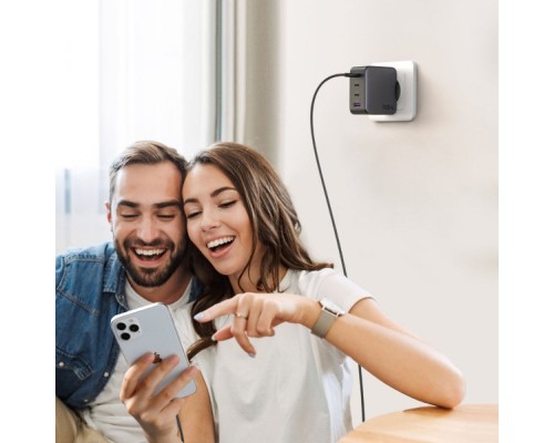 Зарядний пристрій Ugreen 4xUSB 100W (3xUSB-C+USB-A) Gan Tech Fast GAN Charger black CD226 (40747)