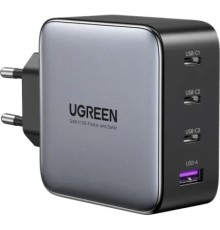 Зарядний пристрій Ugreen 4xUSB 100W (3xUSB-C+USB-A) Gan Tech Fast GAN Charger black CD226 (40747)