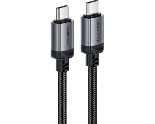 Дата кабель USB-C to USB-C 1.2m 3A aluminum alloy C20-03 Black Acefast (6974316283775)