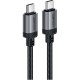 Дата кабель USB-C to USB-C 1.2m 3A aluminum alloy C20-03 Black Acefast (6974316283775)