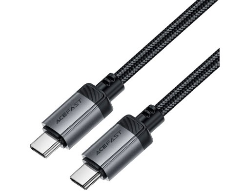 Дата кабель USB-C to USB-C 1.2m 3A aluminum alloy C20-03 Black Acefast (6974316283775)