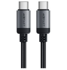 Дата кабель USB-C to USB-C 1.2m 3A aluminum alloy C20-03 Black Acefast (6974316283775)