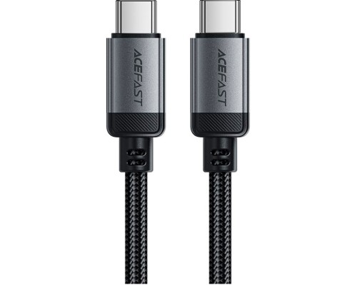 Дата кабель USB-C to USB-C 1.2m 3A aluminum alloy C20-03 Black Acefast (6974316283775)