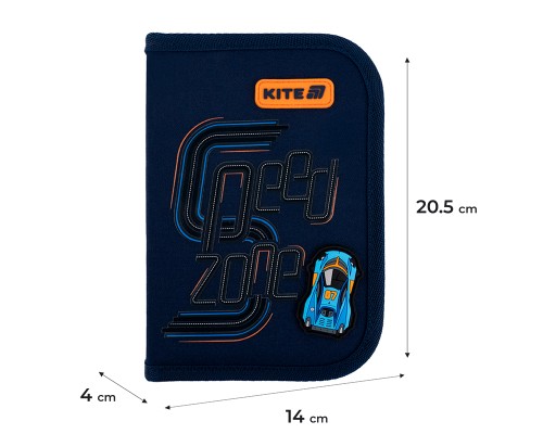 Пенал Kite 622 Speed Zone, 1 відділення, 2 відворот (K25-622-4)