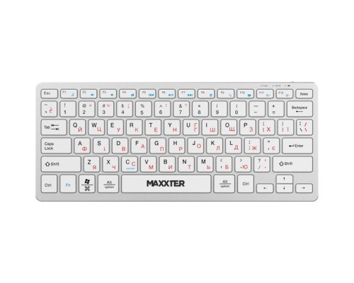 Клавіатура Maxxter KBW-C01S-UA Wireless UA White (KBW-C01S-UA)