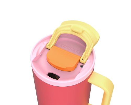 Термокружка Kambukka Rio Pink Papaya 950 мл Коралова з жовтим (11-08002)