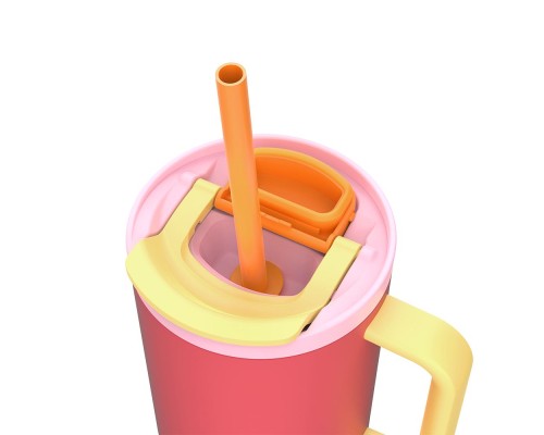 Термокружка Kambukka Rio Pink Papaya 950 мл Коралова з жовтим (11-08002)