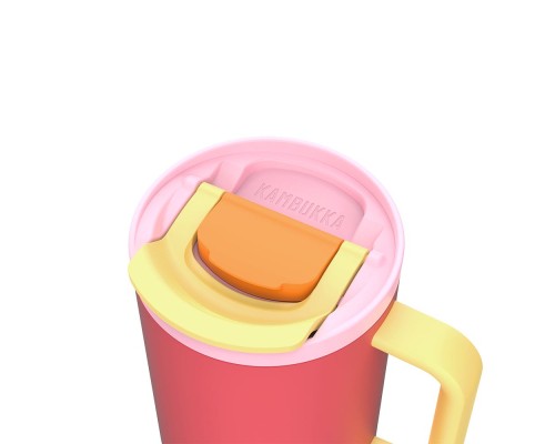 Термокружка Kambukka Rio Pink Papaya 950 мл Коралова з жовтим (11-08002)