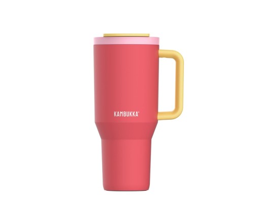 Термокружка Kambukka Rio Pink Papaya 950 мл Коралова з жовтим (11-08002)