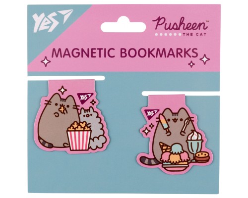 Закладки для книг Yes магнітні Pusheen candy 2шт (708105)