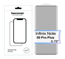 Скло захисне BeCover EDGE Infinix Note 50 Pro Plus Black (713581)