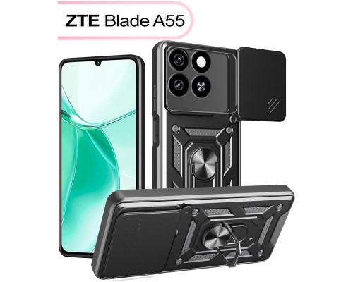 Чохол до мобільного телефона BeCover Military ZTE Blade A55 Black (713550)