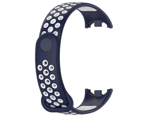Ремінець до фітнес браслета BeCover Vents Style для Xiaomi Mi Smart Band 10 Blue-White (713632)